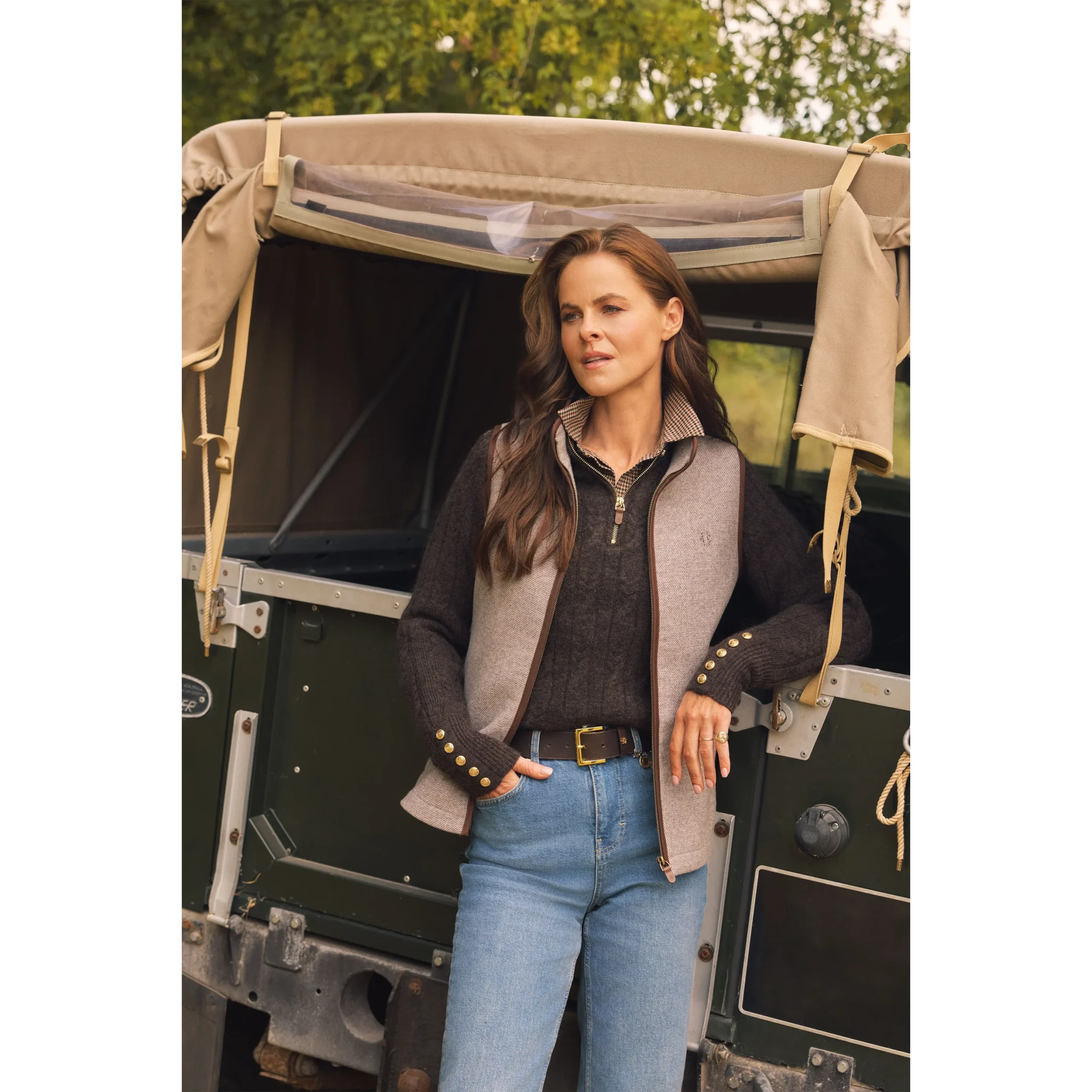 Holland Cooper Hillford Gilet Sahara Twill