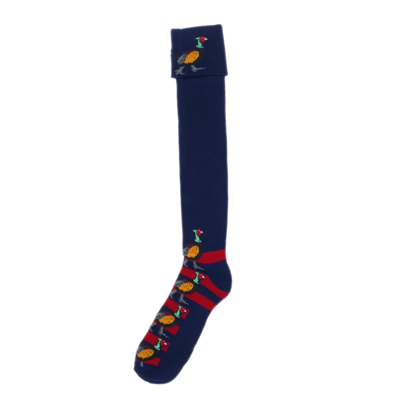 Shuttlesocks Navy and Red Pheasant Socks