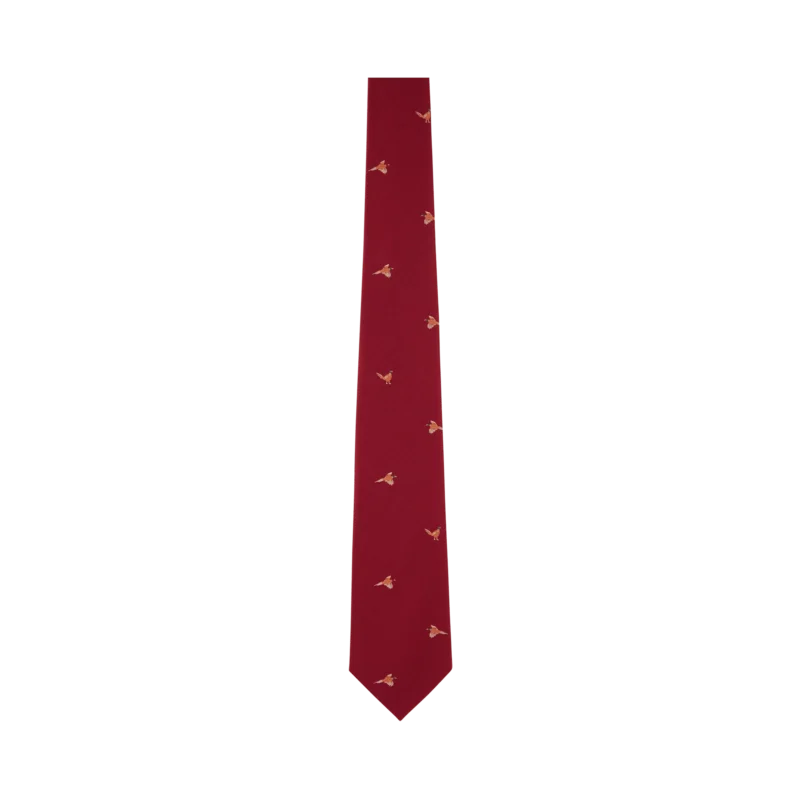 Schoffel Ashford Silk Tie in Chilli Pheasant